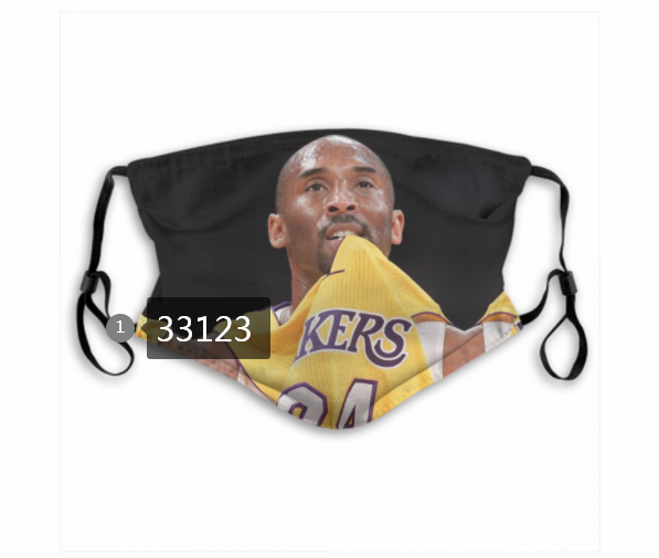 2021 NBA Los Angeles Lakers #24 kobe bryant 33123 Dust mask with filter->nba dust mask->Sports Accessory